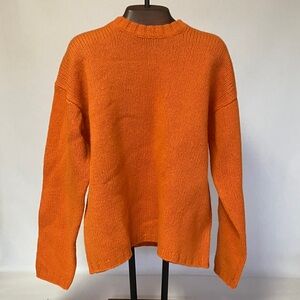J. Crew Bold Orange Crew Neck Sweater